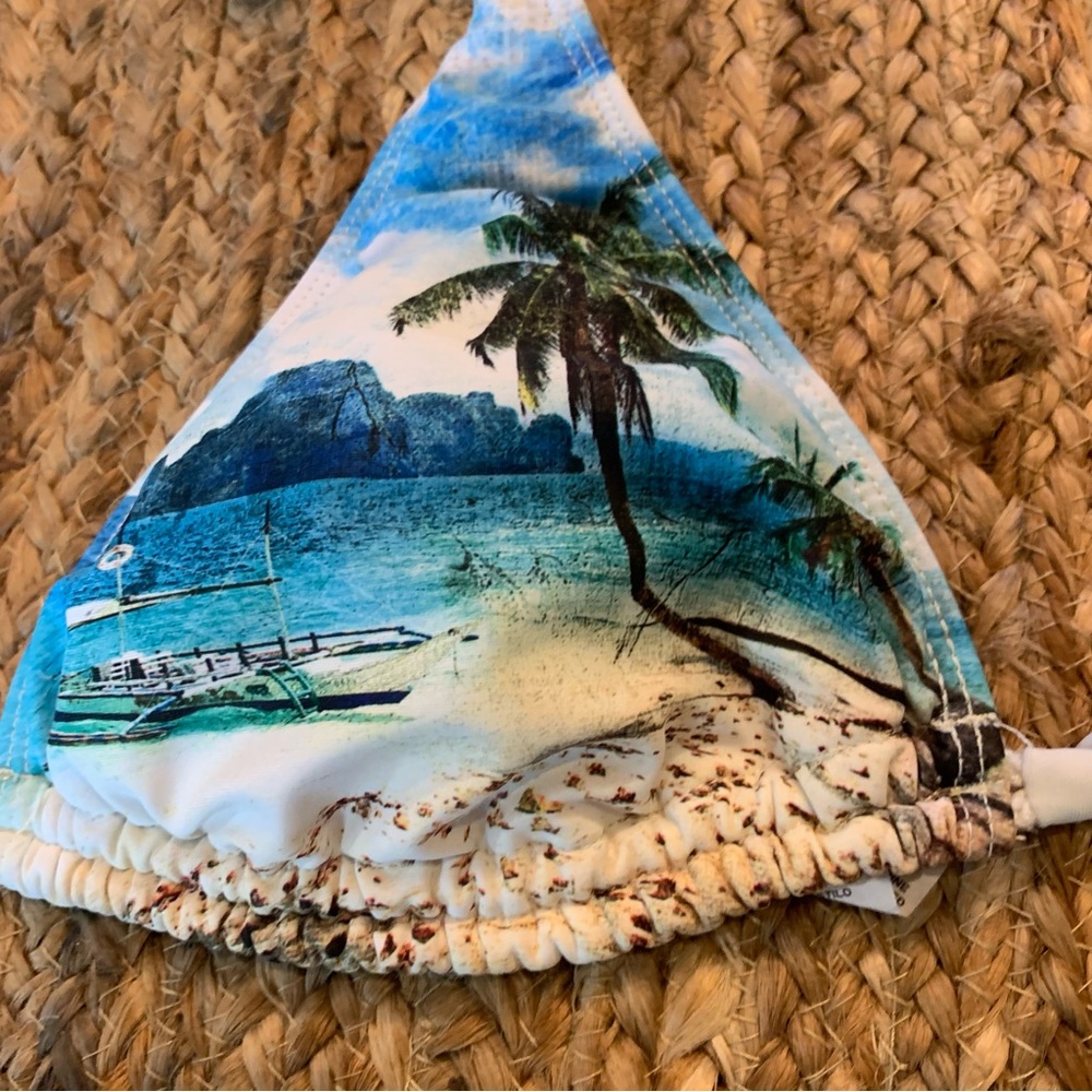 Hobie Bikini Swim Suit Bathing Woody Surf Beach Sand Ocean Palm Tree 2 Piece - Picture 3 of 16